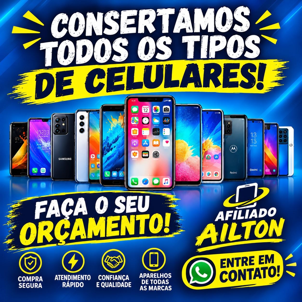 Nomw do serviço  e concerto de celular