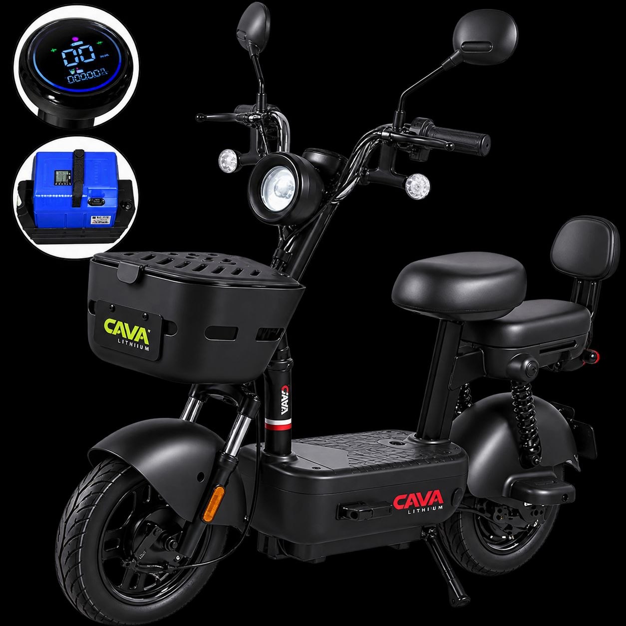 Bicicleta Elétrica Cavalletta C3 Removível Lítio 75km 800w