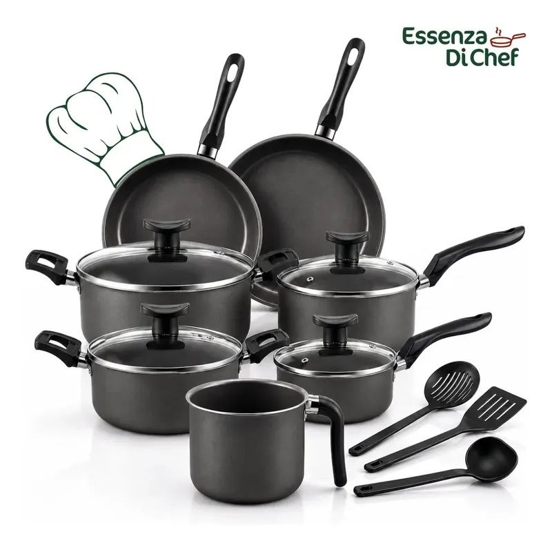 Conjunto Panelas Antiaderente 10 Peças Teflon Várias Cores